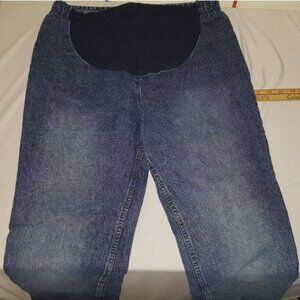 MEDIUM MOTHERHOOD MATERNITY DK BLUE WASH STRAIGHT FIT COMFORTABLE JEANS RS 40310